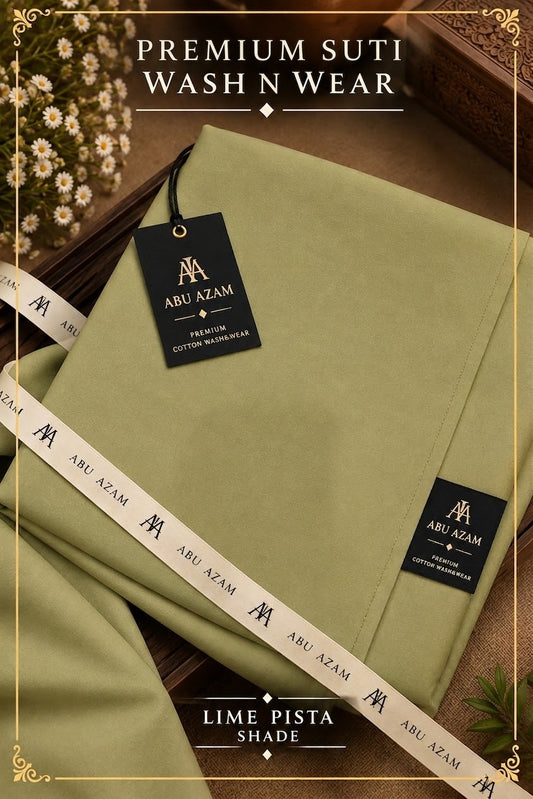 Premium Sooti Wash & Wear-Lime Pista